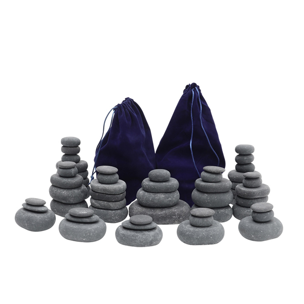 Livingandhome Basalt Massage Hot Stone Set for Spa 54Pcs