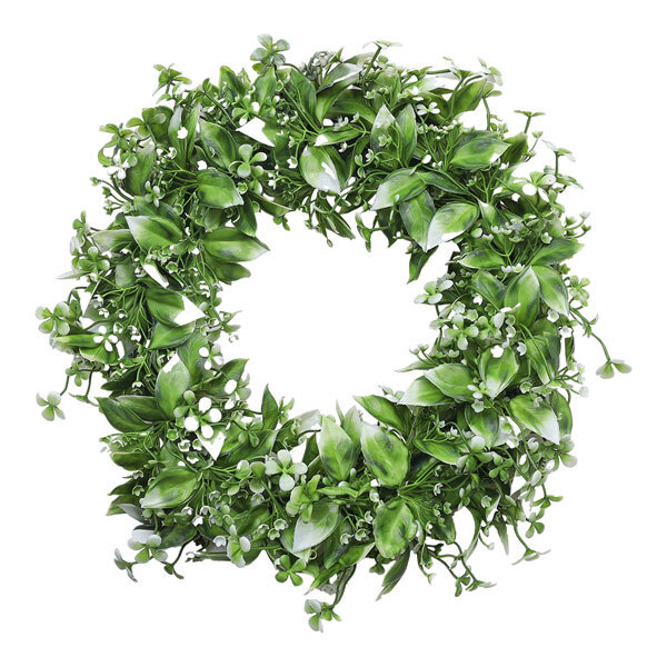 Livingandhome Artificial Baby' Breath Round Wreath