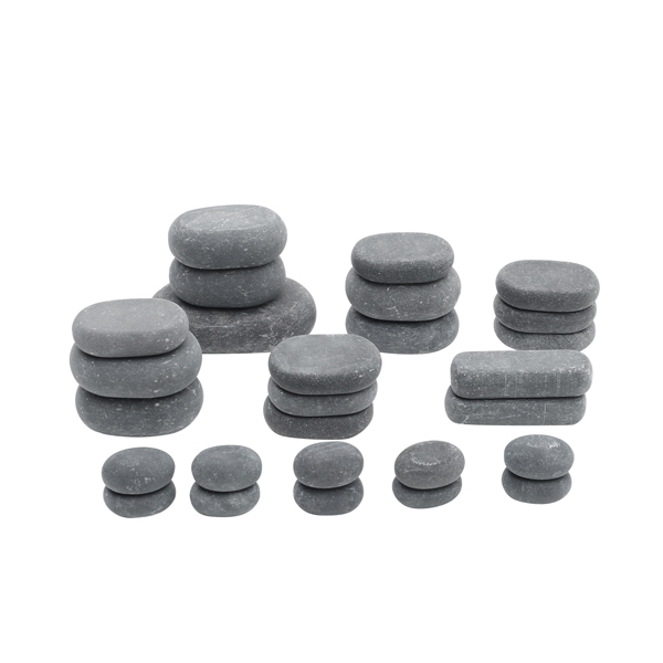 Livingandhome Basalt Massage Hot Stone Set for Spa 27Pcs