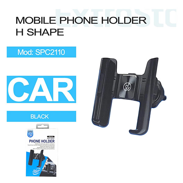 Livingandhome Mobile Phone Holder, Black, H Shape