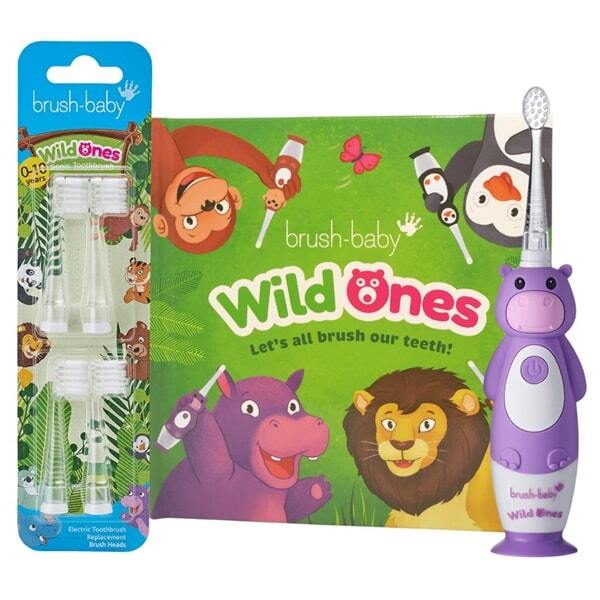 Brush Baby WildOnes™ Hippo Kids Toothbrush Gift Set