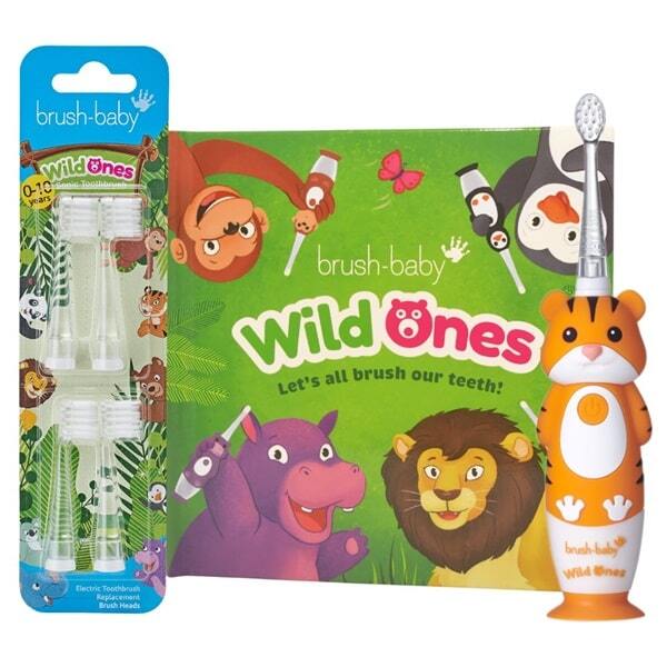 Brush Baby WildOnes™ Tiger Kids Toothbrush Gift Set