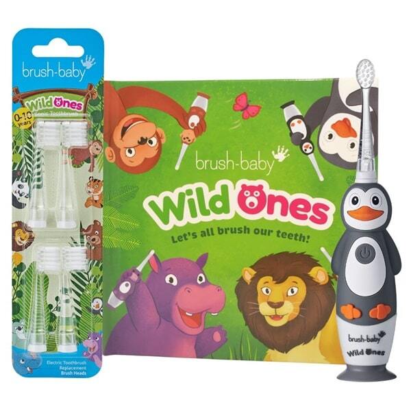 Brush Baby WildOnes™ Penguin Kids Toothbrush Gift Set