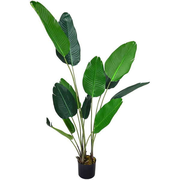 Livingandhome Artificial Banana Leaf Tree in Pot 180cm