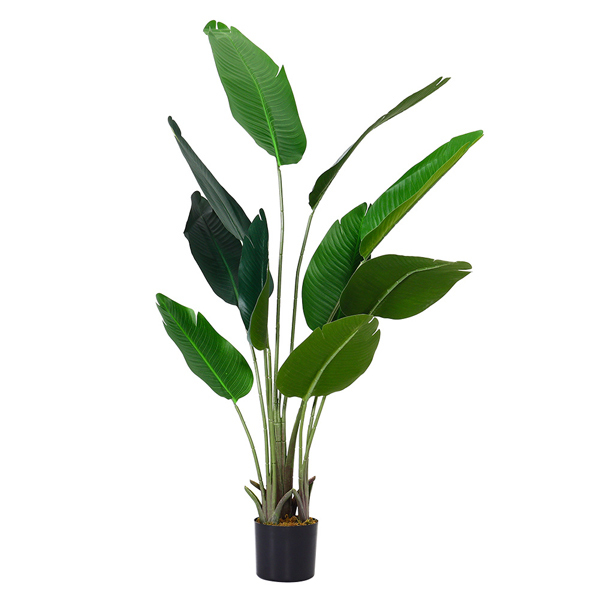 Livingandhome Artificial Banana Leaf Tree in Pot 160cm