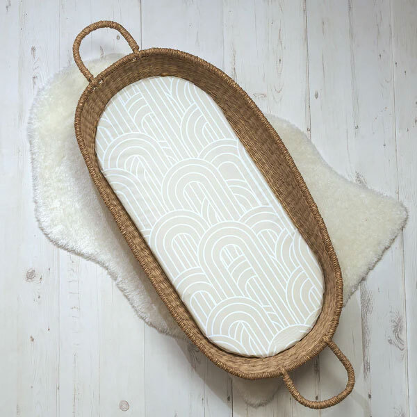 The Tiny Bed Co. Basket Changing Mat - Melbourne (Greige)