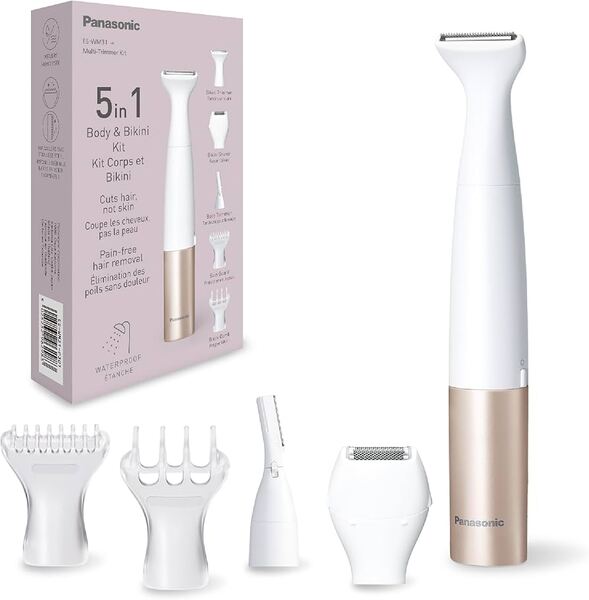 Panasonic 5 in 1 Body and Bikini Kit Women's Epilator - White Gold