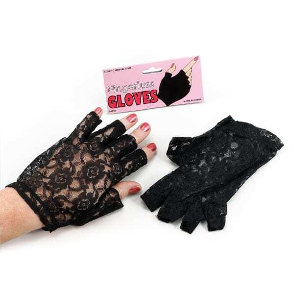 Bristol Novelty Womens Fingerless Lace Gloves