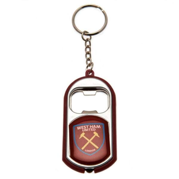 West Ham United FC Key Ring Torch Bottle Opener