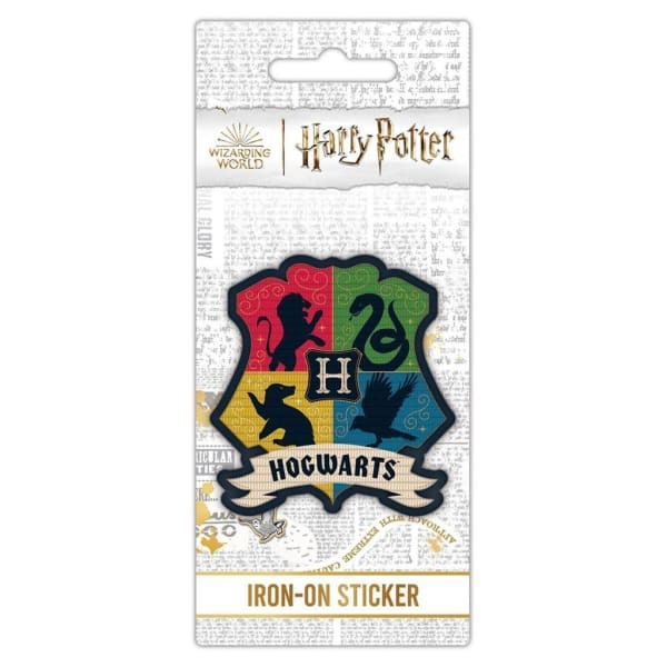 Harry Potter Hogwarts Crest Iron On Patch (65mm x 60mm)