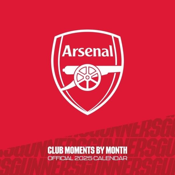 Arsenal FC Legends 2025 Square Wall Calendar (30cm x 30cm)