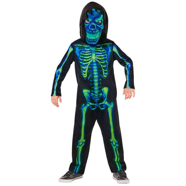 Bristol Novelty Kids Skeleton Neon Costume (7-8 Years)