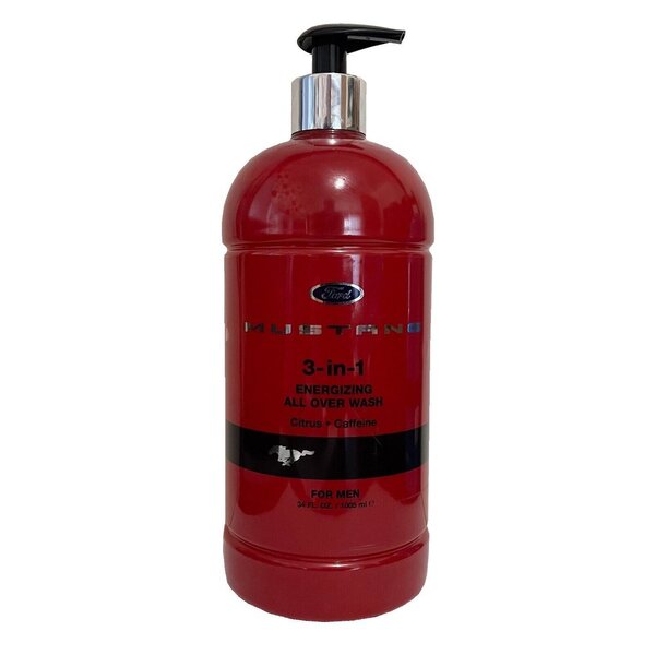 Mustang 3-In-1 Invigorating Body Wash 1000ml - Red