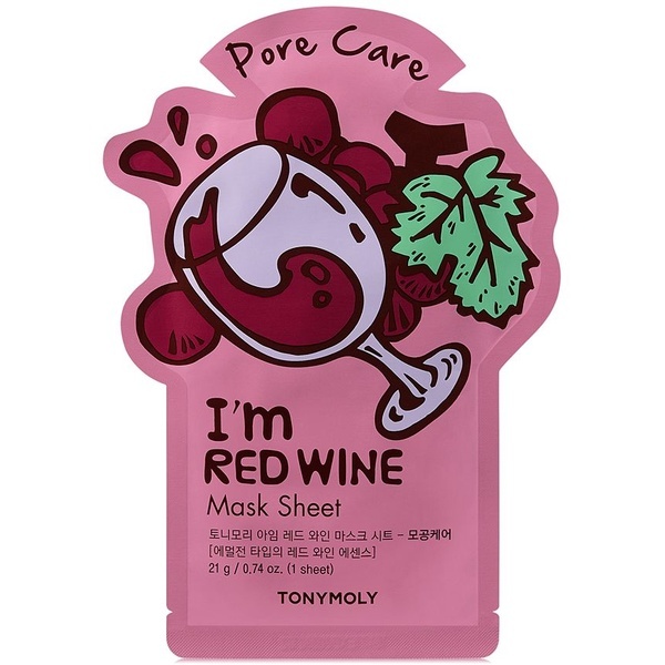 Tonymoly I'm Red Wine - Pore Care Mask Sheet - 21g