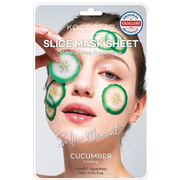 Kocostar Slice Makeup Prep Facial Mask - Cucumber 6 slices