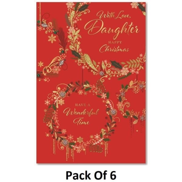 Simon Elvin Daughter Traditional Christmas Card (Pack of 6)