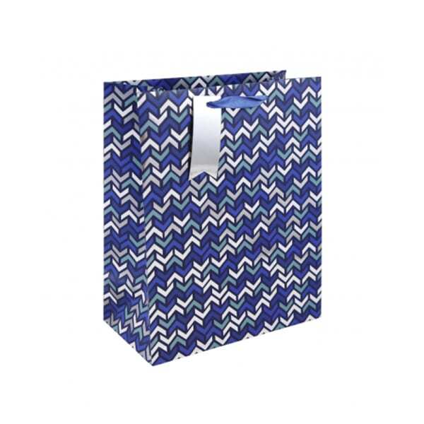 Eurowrap Chevron Gift Bag (Pack Of 6) (M)