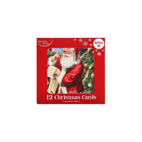 Eurowrap Santa Claus Christmas Card (Pack of 24)