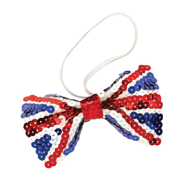 Bristol Novelty Unisex Sequinned Union Jack Bow Tie