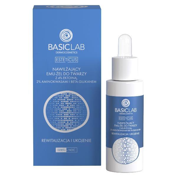 BasicLab Moisturizing face Emu-gel with 4% Ectoine 30ml