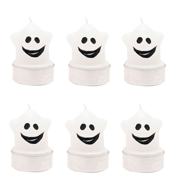 Hocus Pocus Set of 6 Ghost Candles