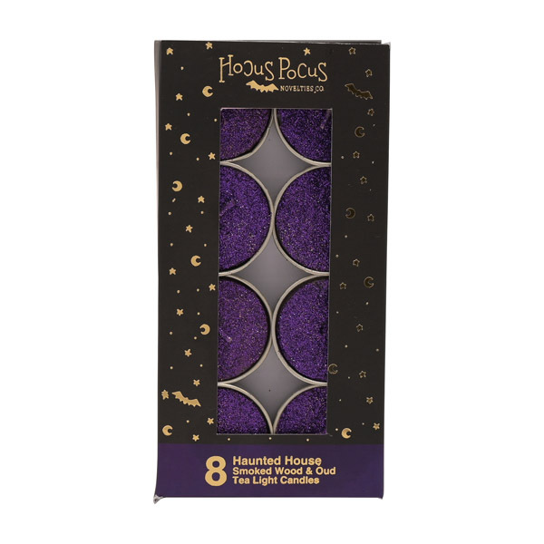 Hocus Pocus Purple Glitter Tealight x8