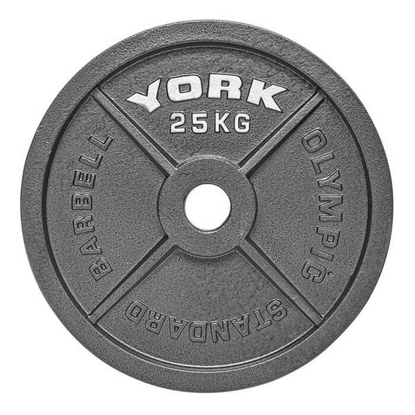 York Olympic Hammertone Cast Iron Weight Plate 1 x 25kg