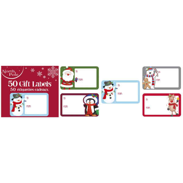 Eurowrap Cute Christmas Stickers (Pack of 50)