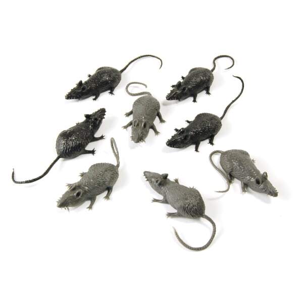 Bristol Novelty Plastic Mice (Pack Of 8)