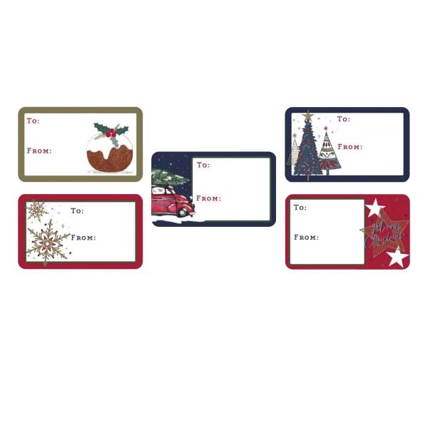 Eurowrap Contemporary Christmas Stickers (Pack of 50)