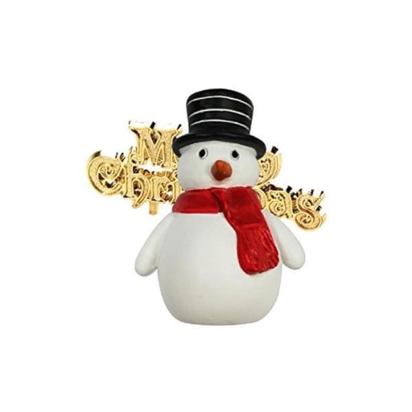 Merry Christmas Snowman Cake Topper