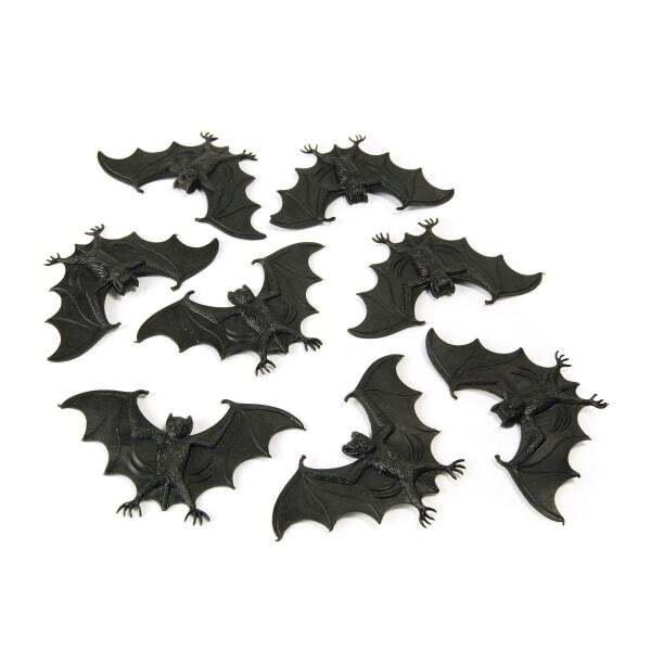 Bristol Novelty Plastic Bats (Pack Of 8)