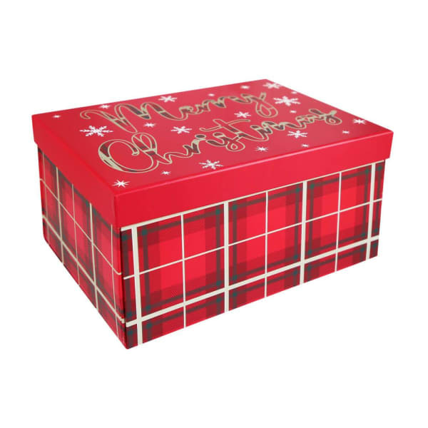 Eurowrap Tartan Christmas Gift Box