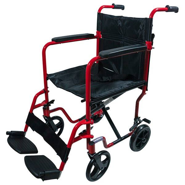 Aidapt Aluminium Transport Wheelchair Red