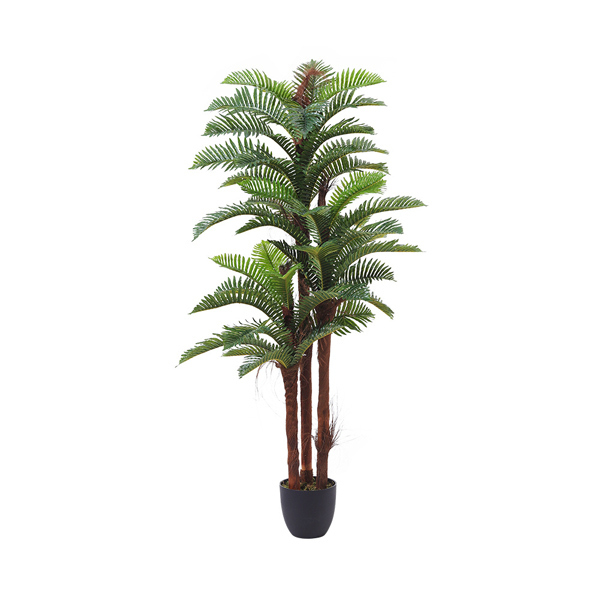 Livingandhome Artificial Fern Decorative Plant in Planter