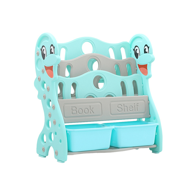 Livingandhome Kids Dolphin Book Rack with Toy Boxes