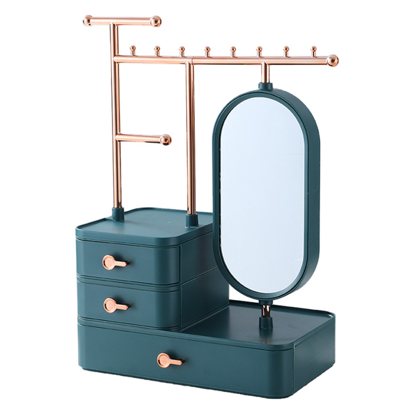 Livingandhome Jewelry Organizer with Rotating Mirror