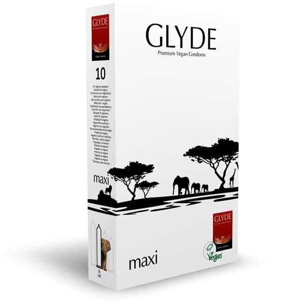 Glyde Ultra Extra Large & Wide Vegan Condoms 10 Pack