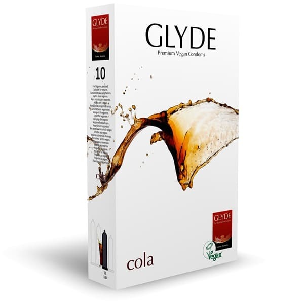 Glyde Ultra Cola Flavour Vegan Condoms 10 Pack