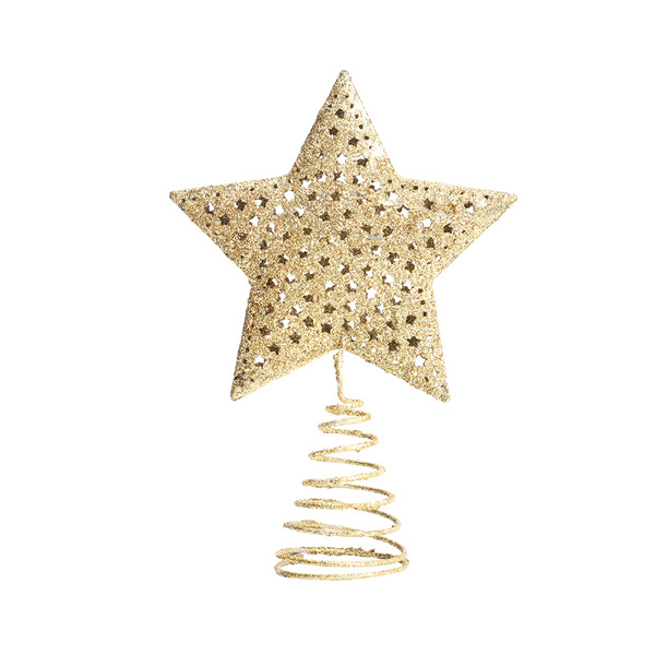 Livingandhome Christmas Tree Star Topper Glitter Ornaments