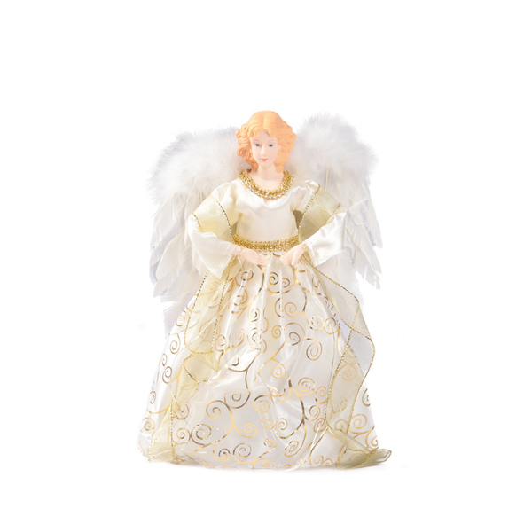 Livingandhome Angel Christmas Tree Topper Yellow