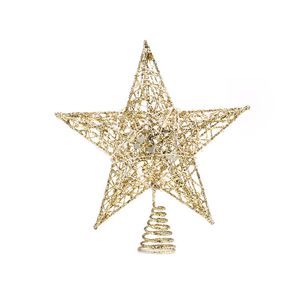 Livingandhome Star Sequins Christmas Tree Topper Large