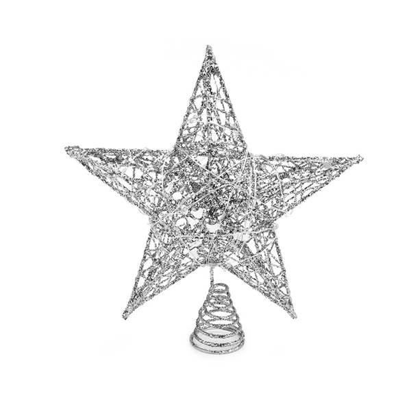 Livingandhome Star Sequins Christmas Tree Topper Large