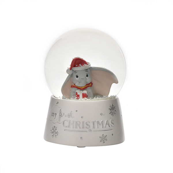 Disney Magical Beginnings Dumbo Snow Globe - First Christmas