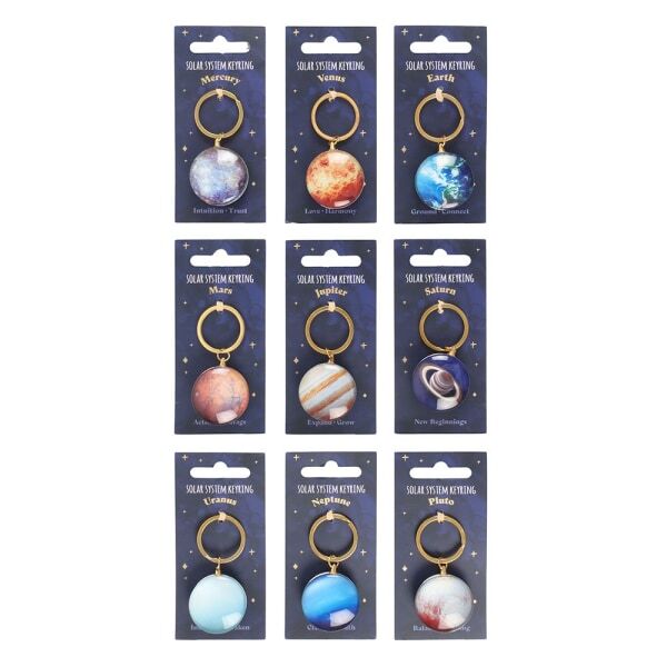 Something Different Solar System Keyring Set (Pack of 9)