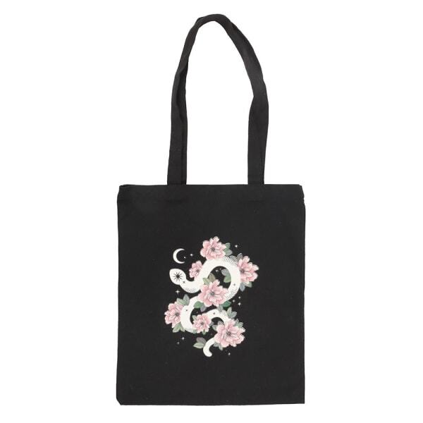 Something Different Floral Snake Polycotton Tote Bag