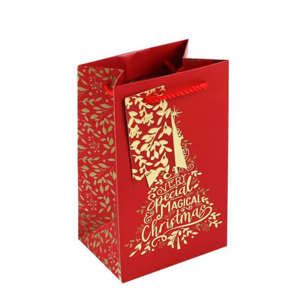 Eurowrap Magical Embossed Christmas Perfume Bag (Pack of 12)