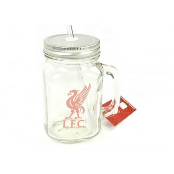 Liverpool FC Official Football Mason Jar Drinks Mug