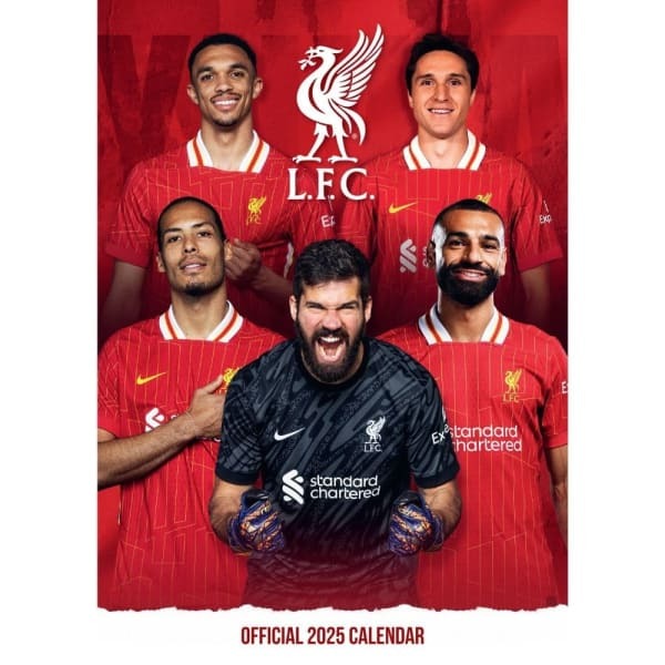 Liverpool FC 2025 A3 Wall Calendar