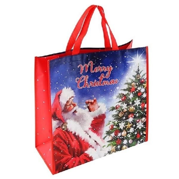 Eurowrap Traditional Santa Jumbo Woven Gift Bag (Pack of 12)